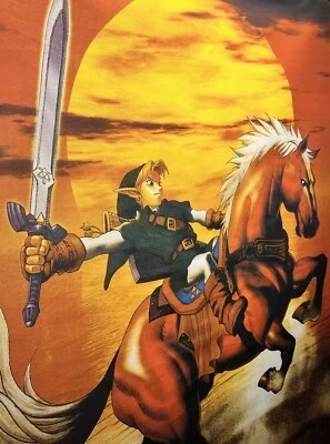The Legend Of Zelda Link The Ocarina Of Time Wall Scroll Tapestry - Image 1 of 4