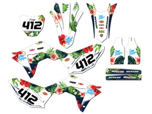 CRF 250 R 2018 Tropic White Senge kit de gráficos compatible con Honda - Imagen 1 de 10