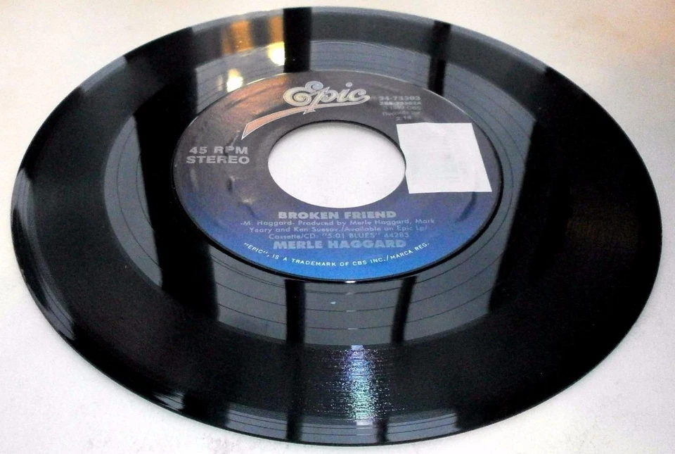 Merle Haggard Broken Friend / Wouldn't That Be Somethin '89 Country 45rpm New NM - Image 1 of 1