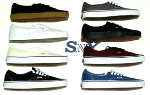 VANS AUTHENTIC Classic Athletic Sneakers Rubber Outsole Canvas Upper Men's Size - Picture 1 of 26