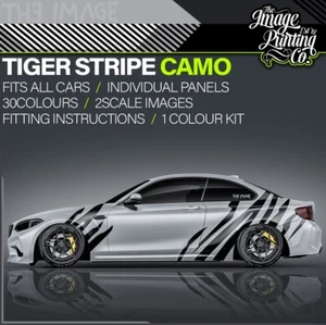 UNIVERSAL Car Tiger Stripes Camo Decal Kit I Stance Animal I Vinyl camouflage - Picture 1 of 12