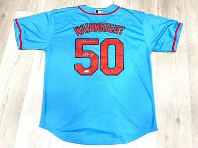 ADAM WAINWRIGHT HAND SIGNED ST LOUIS CARDINALS JERSEY BECKETT BAS CERT #1 - Image 1 of 4
