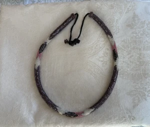 Vintage Afrikanische Massai Perlen Halsband Halskette - Zulu Stamm Ethno Glasperlen - Bild 1 von 17