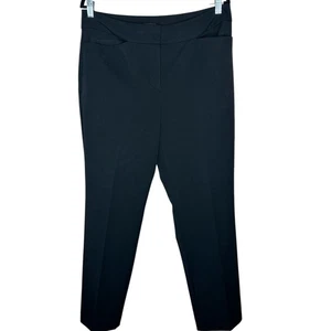 Pantalón Ann Taylor Factory para mujer talla 10 negro pierna recta tiro clásico - Imagen 1 de 7