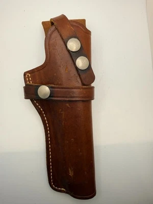 Vintage S&W 21 82 Leather Holster RUGER MK I,II,III,IV COLT BROWNING-4.5" BARREL - Image 1 of 4