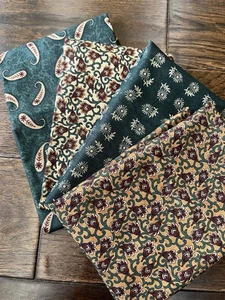 Lot 1 MODA Kansas City Troubles -4 Half Yards Stitches On The Oregon Trail 2 VTG - Picture 1 of 6