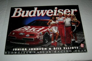 Originale 1993 BUDWEISER Nascar Racing BILL ELLIOT & JUNIOR JOHNSON - Foto 1 di 1