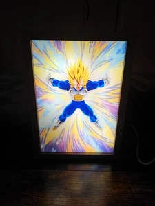 Marco Iluminado Vegeta Dragon Ball Z Anime Decoración Bonito Plug-In - Imagen 1 de 4