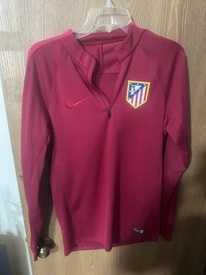 Camiseta de Entrenamiento Nike Atlético de Madrid Cuarto Cremallera Roja Para Hombre Talla Pequeña Foto 1 de 3