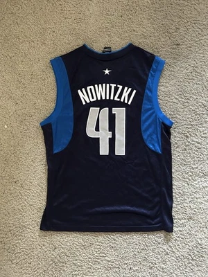 Camiseta deportiva de baloncesto Reebok Dirk Nowitzki #41 Dallas Mavericks NBA | USADA talla mediana Foto 1 de 2