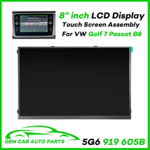 5G6919605B 8" Glass LCD Touch Screen Display for VW Golf Tiguan Passat B8 Radio - Picture 1 of 4