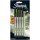 Sharpie Acid-Free Non-Toxic Permanent Marker, Fine Tip, Black, Pack of 4
