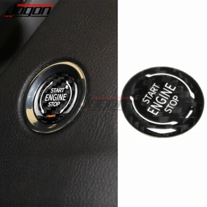 Black Carbon Engine Start Stop Push Button Trim For Corvette C8 HTC Z06 2020-24 - Picture 1 of 9