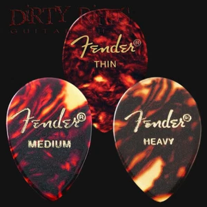 24 selecciones de guitarra Fender 358 celuloide carcasa púas delgadas, medianas o pesadas - Imagen 1 de 1