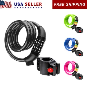 Heavy Duty 4/5-Digit Combination High Security Anti Theft Bike Chain Lock -4/6Ft - Picture 1 of 11