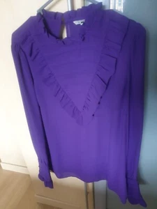 2 purple blouses size 12 Julien McDonald/ other/ Goth/ Victorian type - Picture 1 of 2