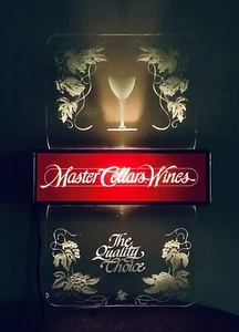MASTER CELLARS WINES LIGHT UP ADVERTISING BAR SIGN ANHEUSER BUSCH 18x12 - Picture 1 of 9