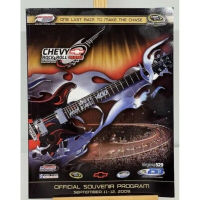 NASCAR Richmond Chevy Rock Roll 400 Programa de Souvenir 2009 Evento de Carrera Foto 1 de 4
