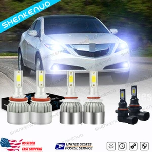 6000K White For Acura MDX 2004-2006 C6 LED Headlight Hi Lo Beam + Fog Light Bulb - Bild 1 von 12