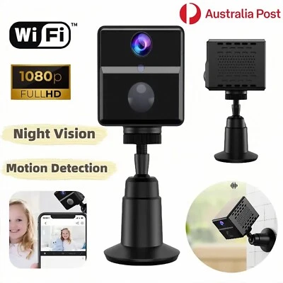 Mini Wireless Camera HD 1080P  PIR WIFI APP USB Audio Recorder DVR Night Vision - Image 1 of 4