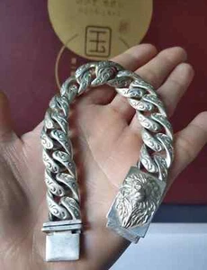 Pulsera enchapada en plata 925 para hombre. Longitud 8,6 pulgadas - Imagen 1 de 6