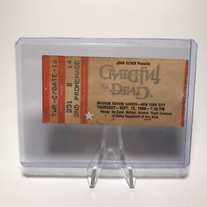 Grateful Dead Madison Square Garden NY Concert Ticket Stub Vintage Sept 15 1988
