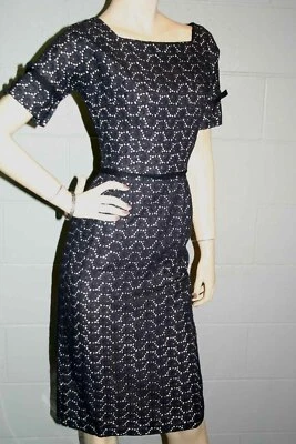 Размер S/M винтажный 50-х черный отверстие платье карандаш юбка над голая подкладка PinUp Couture - Изображение 1 из 4