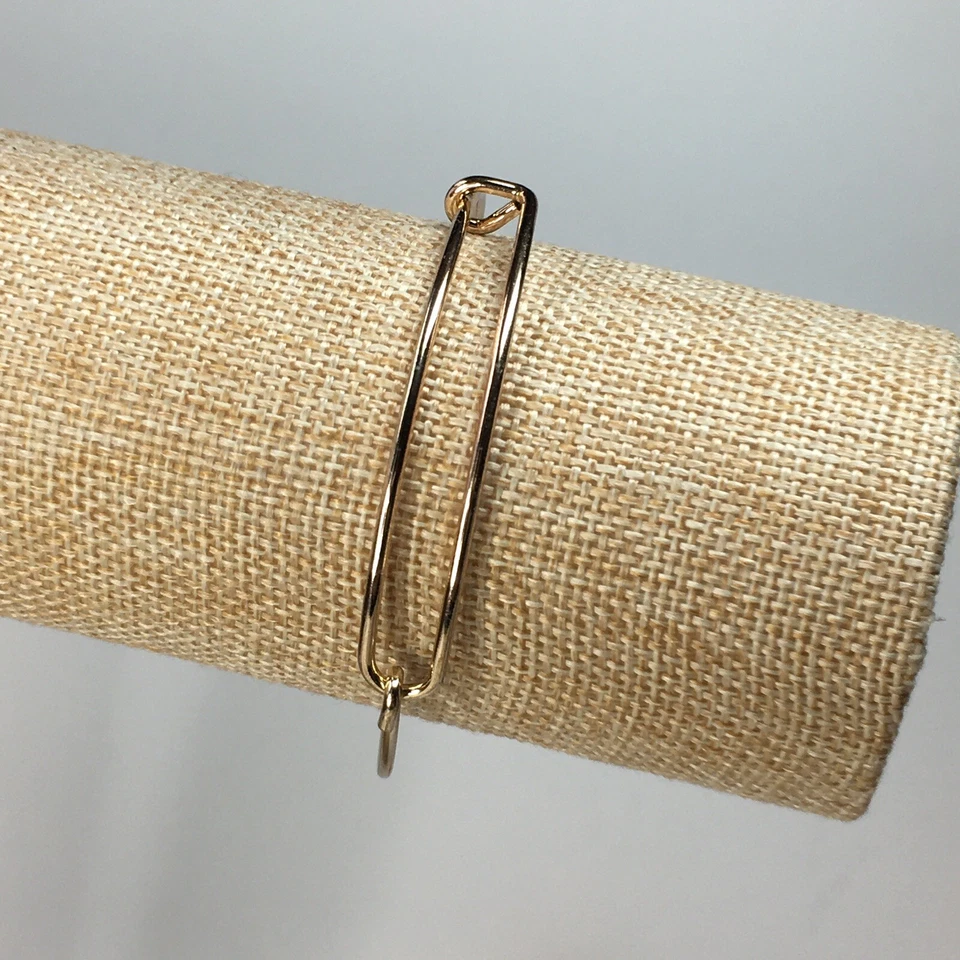 Brazalete/brazalete ajustable tono dorado con cierre de gancho nuevo de Lote Antiguo Foto 1 de 4