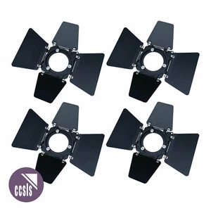 Rotating Barndoor with Square 170mm x 170mm Mounting - Black x4 - Picture 1 of 4
