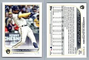 2022 TOPPS ADVANCED STATS 74/300 PARALLEL US251 ANDREW McCUTCHEN BREWERS PIRATES - Picture 1 of 1
