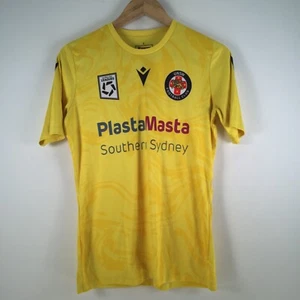 UNSW Football club NSW leagues womens jersey size L yellow macron 103636 - Picture 1 of 9