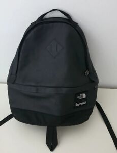 FW17 Supreme x THE NORTH FACE Leather Day Pack black backpack TNF