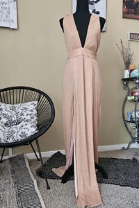 Lovers + Friends Revolve Women’s 2 Naomi Rose Gold Gown - Picture 1 of 5