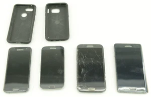 4 Locked Samsung Smart Phones Lot - Samsung S4 S7 Note Edge Note II - For Parts - Picture 1 of 10