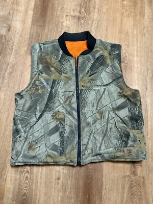 Bob Allen Vest Adult Large Camo Orange Reversible Realtree Shooting Hunting Mens - Image 1 of 4