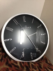 Skagen Denmark Aluminium Metal Wall Clock Quartz - Picture 1 of 10