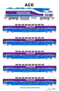 ACE Altamont Commuter Express 11"x17" Poster Andy Fletcher signed - Picture 1 of 1