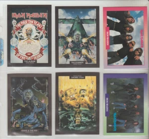 Iron Maiden 1991 Brockum Rock 2 tarjetas de banda 4 pegatinas 2 pines e imán de 1 pulgada - Imagen 1 de 4