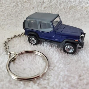 Keychain 1987 Jeep Wrangler Sport YJ Top Blue Gray Walking Dead '87 Key Chain - Picture 1 of 6