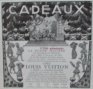 PUBLICITE LOUIS VUITTON CADEAUX MAROQUINERIE ORFEVRERIE DE 1924 FRENCH AD PUB - Picture 1 of 1