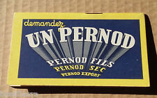 CARNET VIERGE DE BAR Publicitaire Pernod Vers 1950