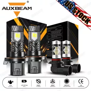 For Hummer H3 2006-2010 AUXBEAM Canbus H13 LED Headlight Hi Low + 9145 Fog Light - Foto 1 di 12