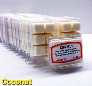 COCONUT -Pure Soy Wax Melt, Highly Scented, 2.5oz- $6 per pack - Picture 1 of 7