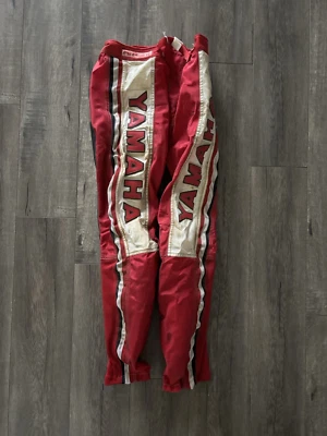 Винтажные гоночные штаны для мотокросса Yamaha Hi-Point с кожаными буквами размер 32 - Изображение 1 из 4