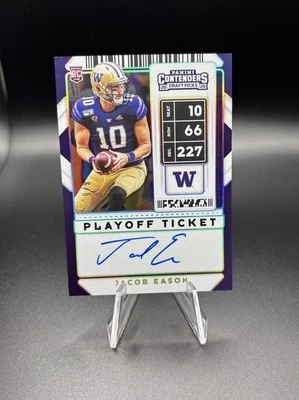 JACOB EASON 2020 Panini Contenders Draft Picks Playoff Ticket Auto 6/6 eBay 1/1 - Image 1 of 2