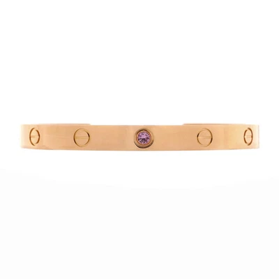 Браслет-манжета Cartier Love розовое золото 18 карат с розовым сапфиром - Изображение 1 из 3