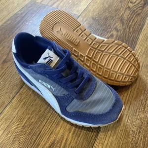 NEU Puma Kinder 11 Suede Classic Rubber blau weiß grau Low Top Schuhe Sneaker - Bild 1 von 7