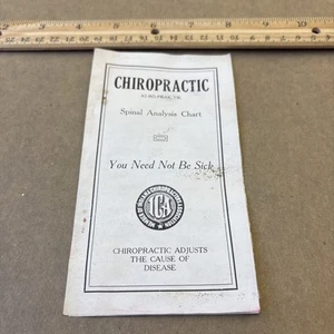 Antica tabella analisi spinale propaganda chiropratica indiana chiropratici asso - Foto 1 di 5