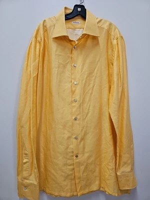 Kiton Italy Camicia Abito Uomo Formale Collo Giallo - 3xl - Immagine 1 di 4