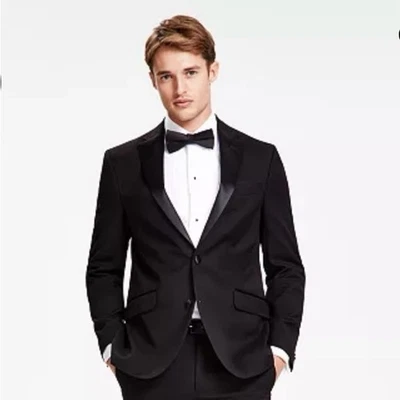 Kenneth Cole Reaction Slim-Fit Esmoquin Chaqueta Negro Nuevo Con Etiquetas Talla 40 Largo Foto 1 de 4